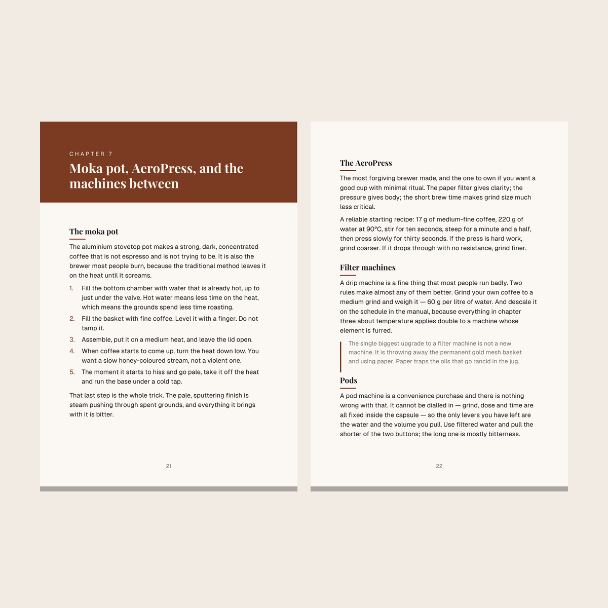 A page from The Home Coffee Handbook